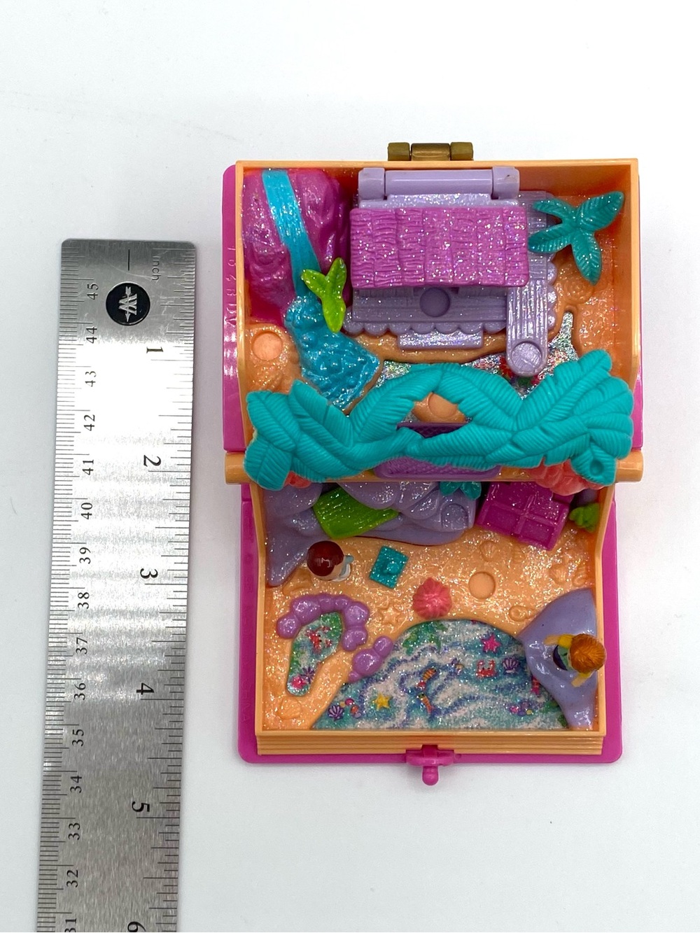 Vintage Bluebird Polly Pocket Glitter Island Storybook Compact 1995 - Picture 8 of 14
